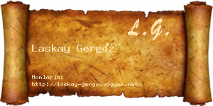 Laskay Gergő névjegykártya